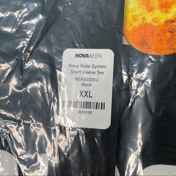 NASA Solar System Mens Black Graphic Short Sleeve Tee Shirt in L 2XL & 3XL - Picture 6 of 7